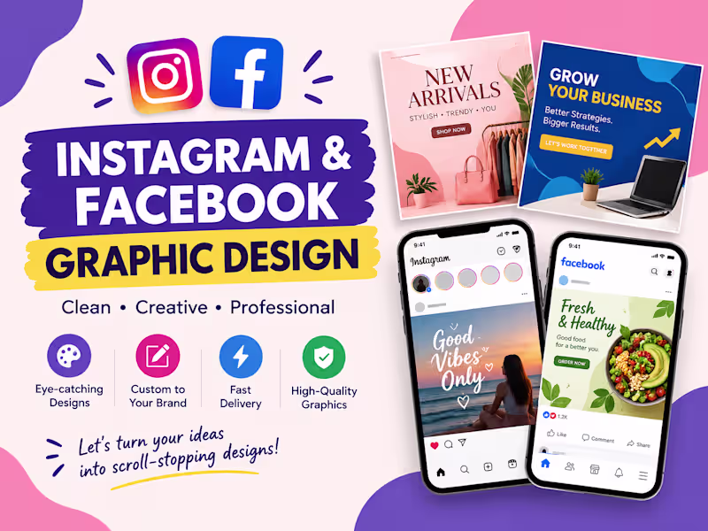 Cover image for Instagram & Facebook Graphic Design