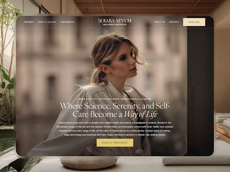 Cover image for Solara Aevum Homepage Design Project