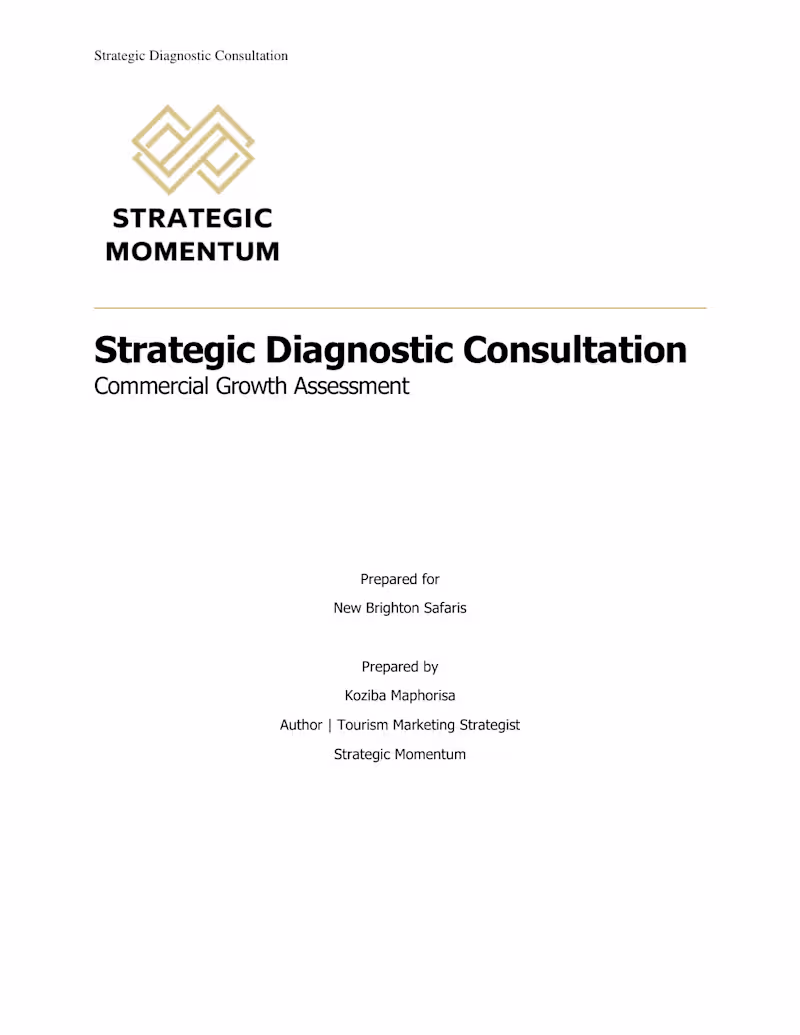 Cover image for Strategic Diagnostic Consultation for a