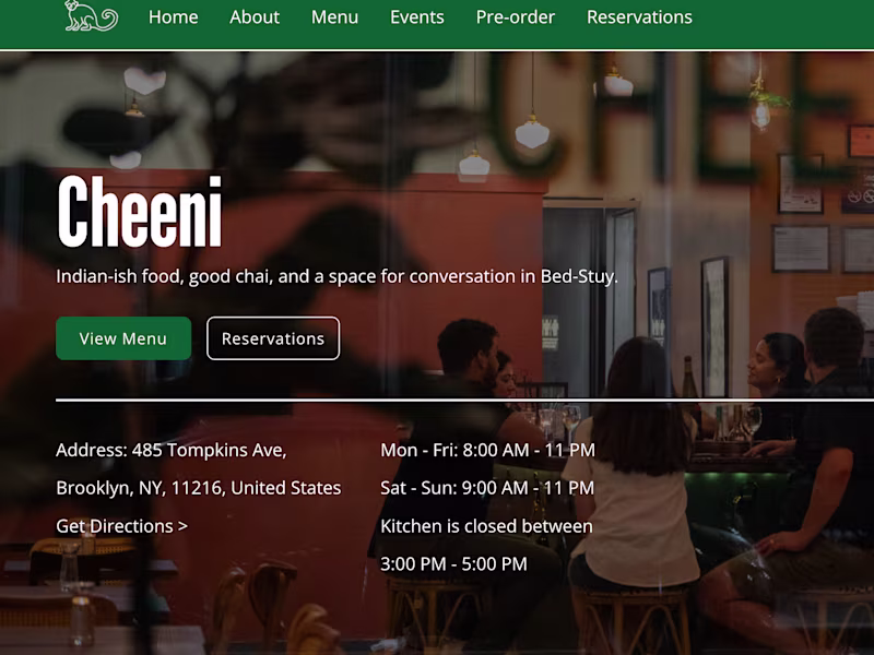 Cover image for Cheeni NYC Website Revamp