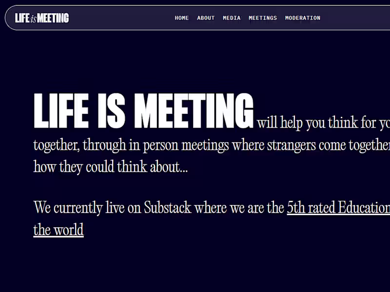 Cover image for Life is Meeting