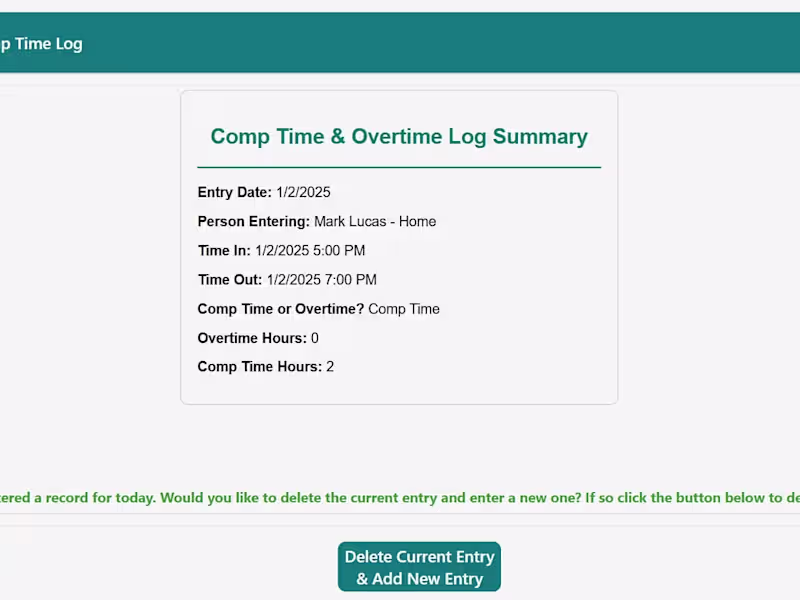 Cover image for Overtime Time Tracker