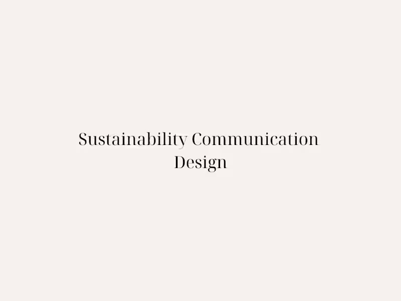 Cover image for Sustainability Communication & Impact Design