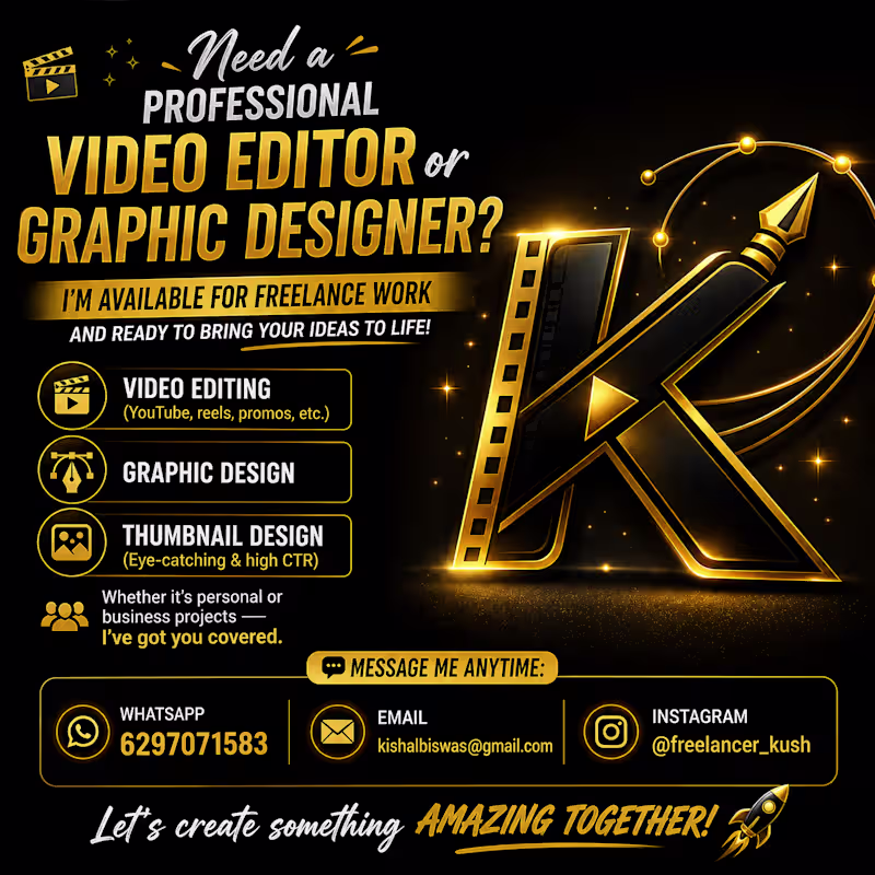 Cover image for 🎬✨ Need a Video Editor