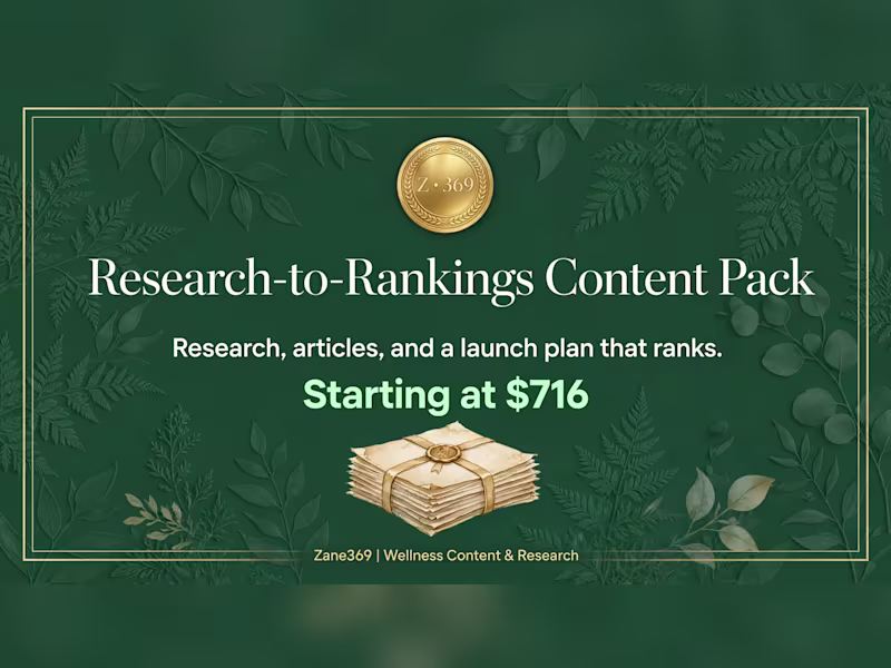 Cover image for Research-to-Rankings Content Pack