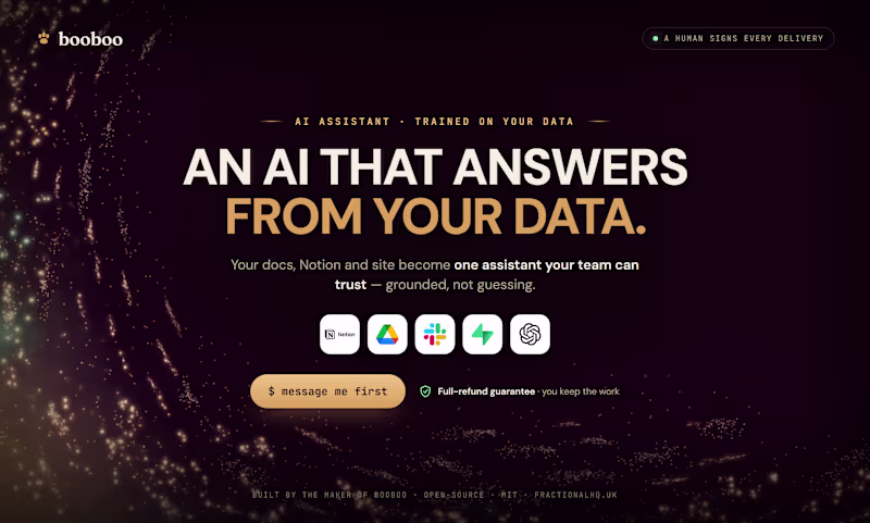 Cover image for AI assistant trained on your business data