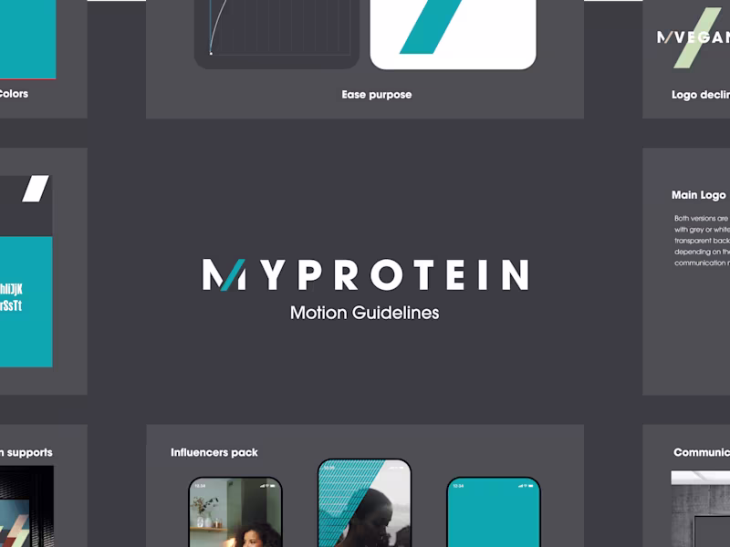 Cover image for MyProtein - Motion BrandGuide — Portfolio Laura Poulin