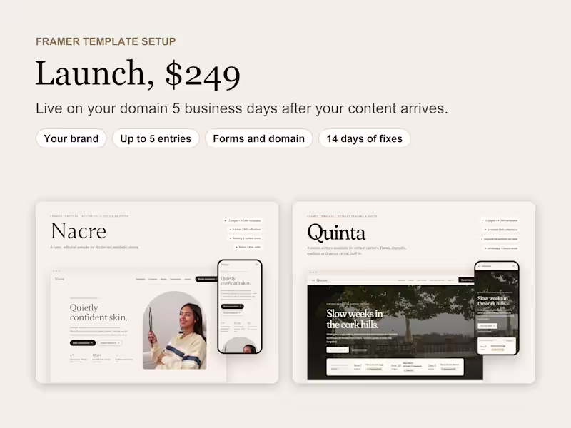 Cover image for Framer template setup - Launch