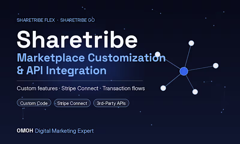 Cover image for Customize sharetribe marketplace with custom features and APIs