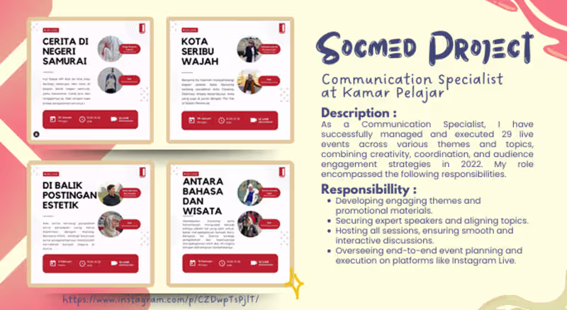 Cover image for Communication Specialist at Kamar Pelajar