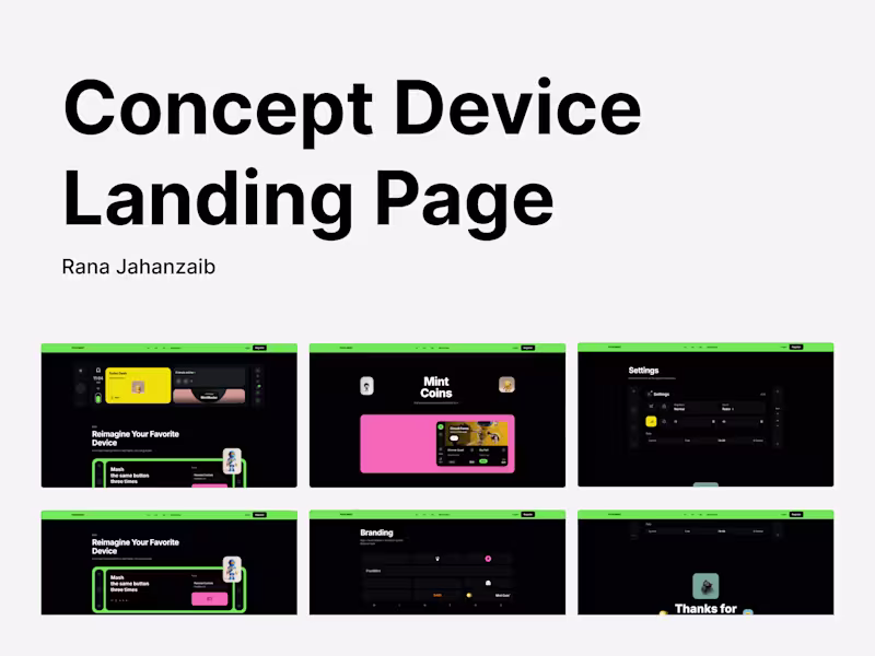 Cover image for PixelMint — Concept Device Landing