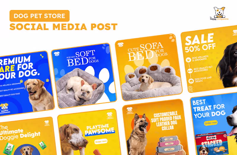 Cover image for Dog Pet Store - Social Media Posts