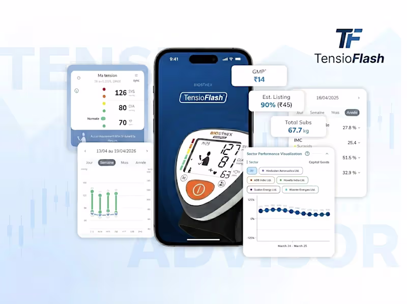 Cover image for TensioFlash: Healthcare

◆ Context & Challenge
The