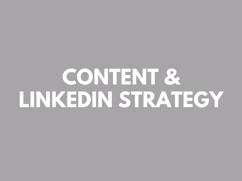 Cover image for Content & LinkedIn Strategy