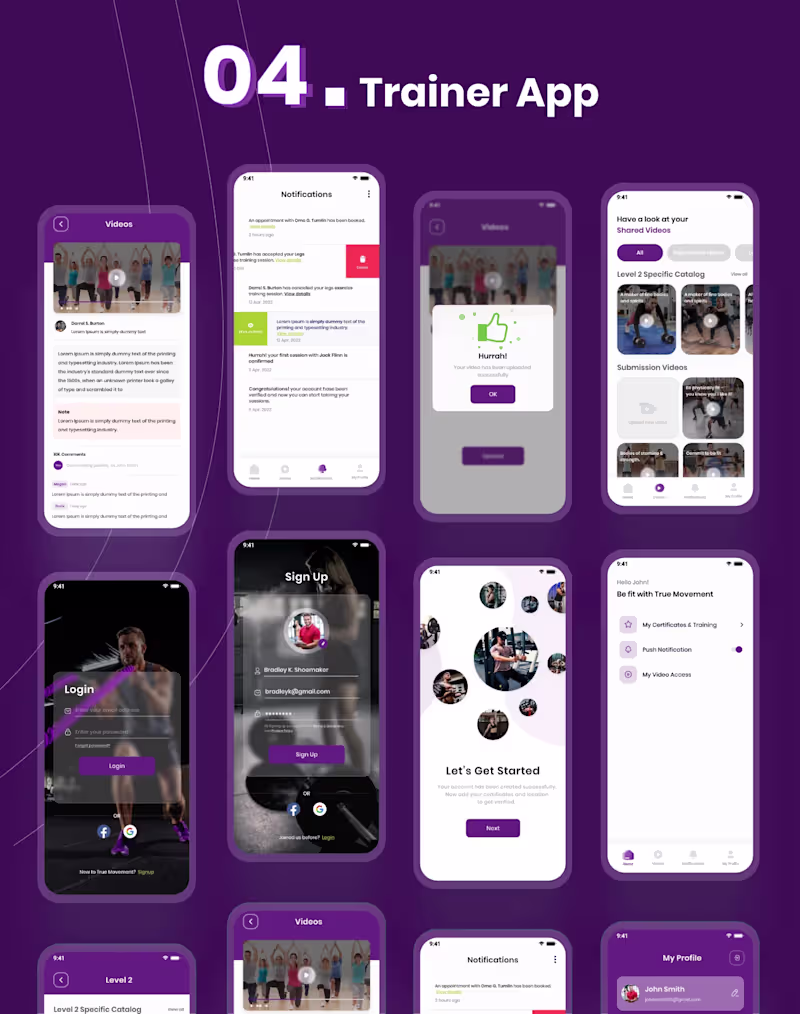 Cover image for True Movement | Fitness Mobile App Design | UX UI Design