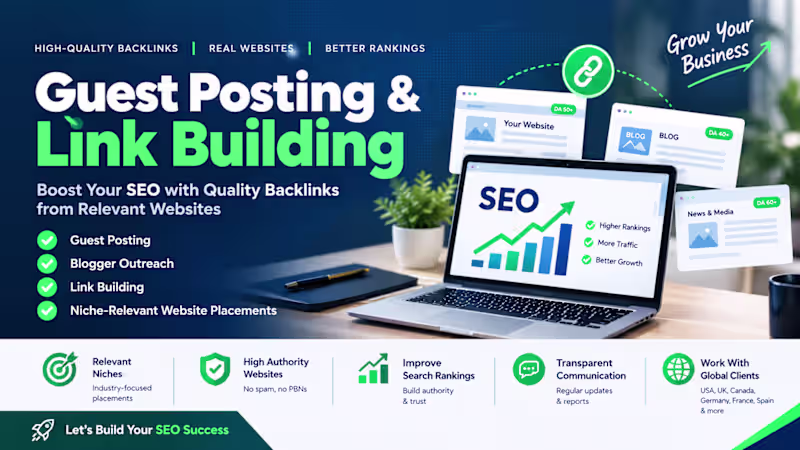 Cover image for Guest Posting & Link Building service