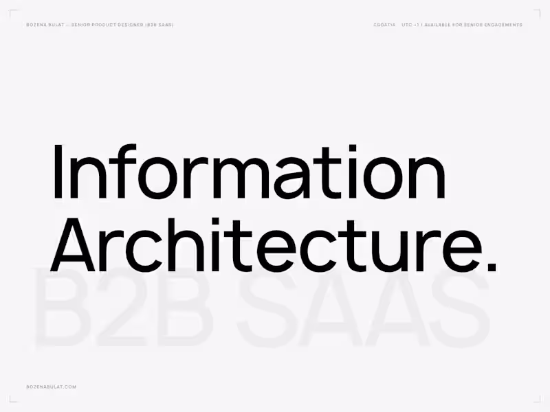 Cover image for Information Architecture for Complex B2B Products