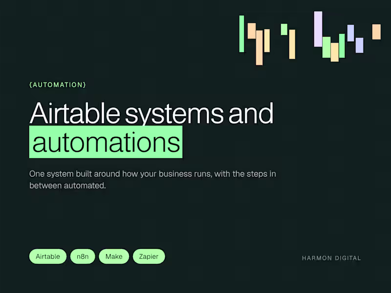 Cover image for Airtable Systems & Workflow Automation (n8n, Make, Zapier)