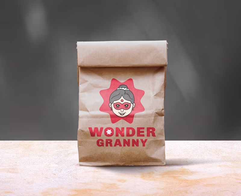 Cover image for "WONDER GRANNY" Mascot Logo &