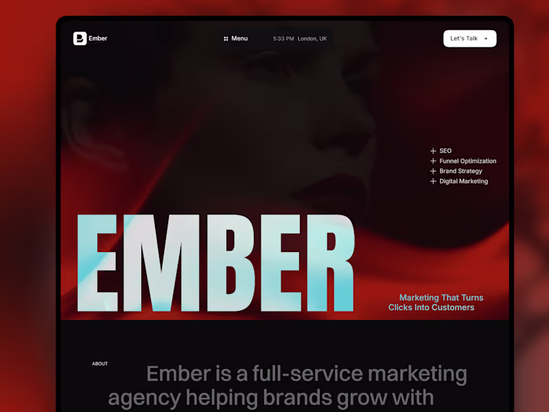 Cover image for Ember Digital Marketing Agency Website Design