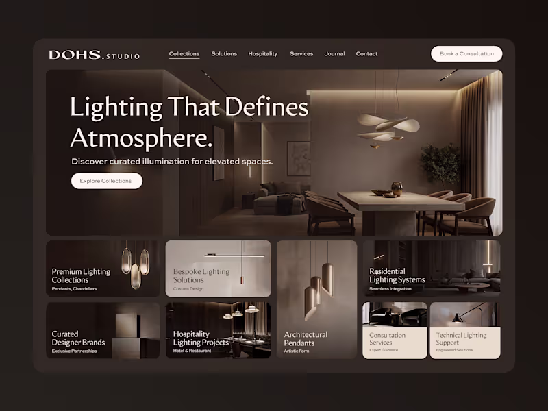 Cover image for Luxury Lighting Brand Identity Project