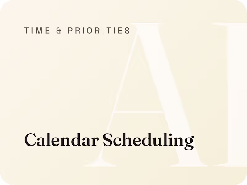 Cover image for Calendar Scheduling: booking rules, protected focus and agenda