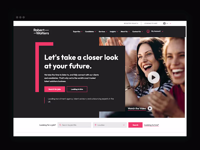 Cover image for Walter Roberts – Website redesign (UK)