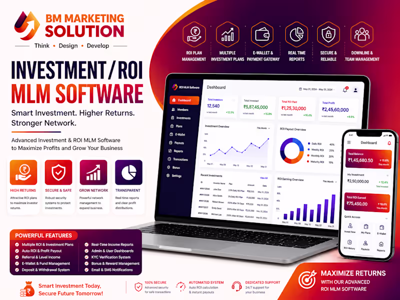 Cover image for Investment / ROI MLM Software