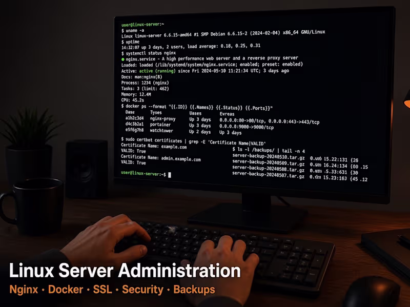 Cover image for Linux Server Setup & Administration