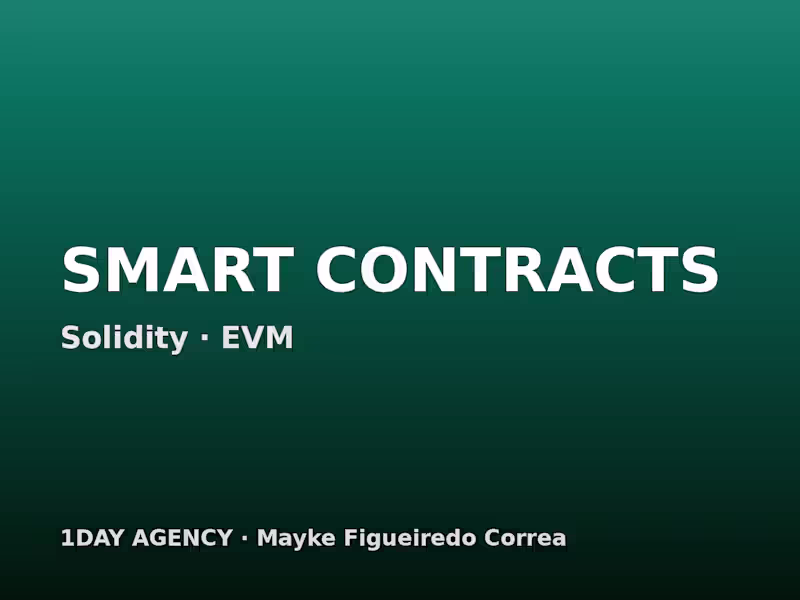 Cover image for Smart Contract Development (Solidity/EVM)