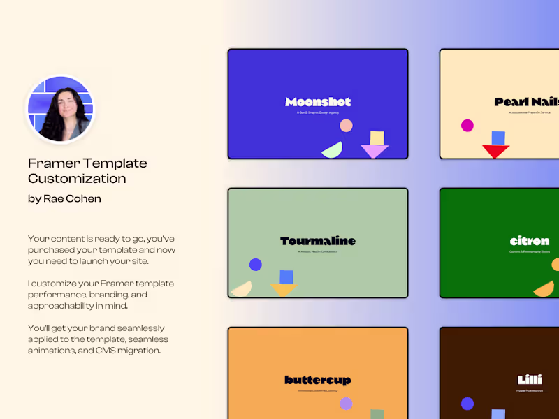Cover image for Framer template customization