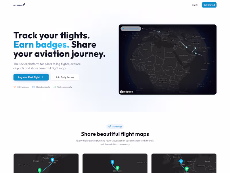 Cover image for SkyBadge - Aviation Badge Tracking App Built with Lovable