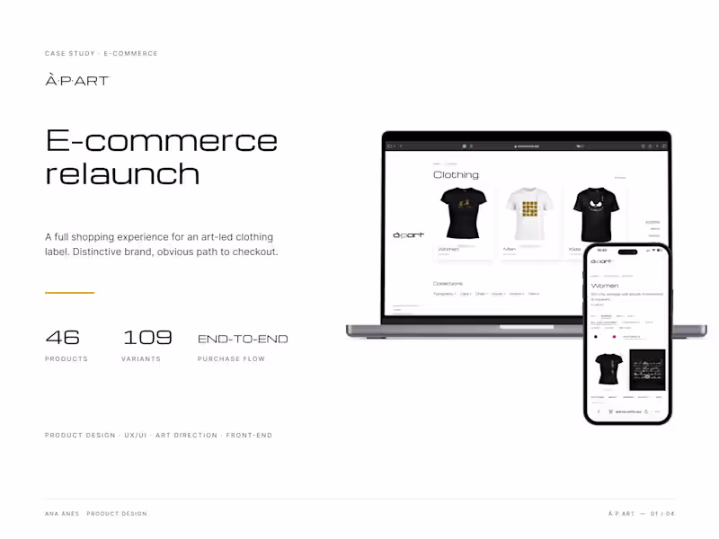 Cover image for À·P·ART — E-commerce relaunch