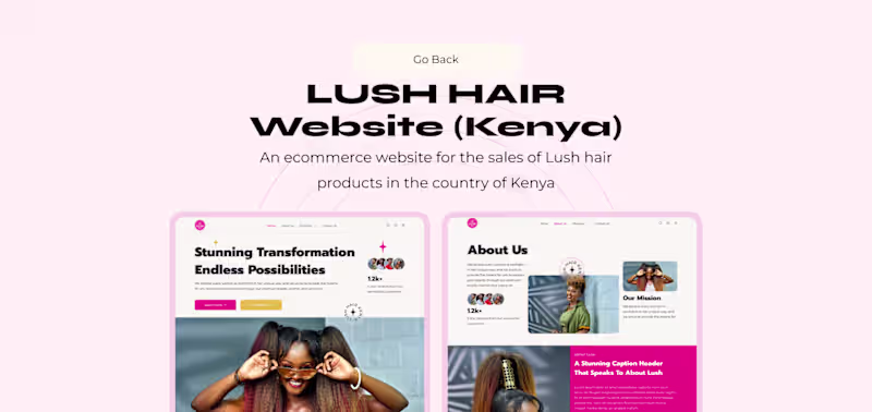 Cover image for LUSH Hair (Kenya) Website:: Behance