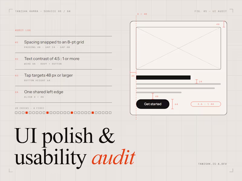 Cover image for UI polish & usability audit