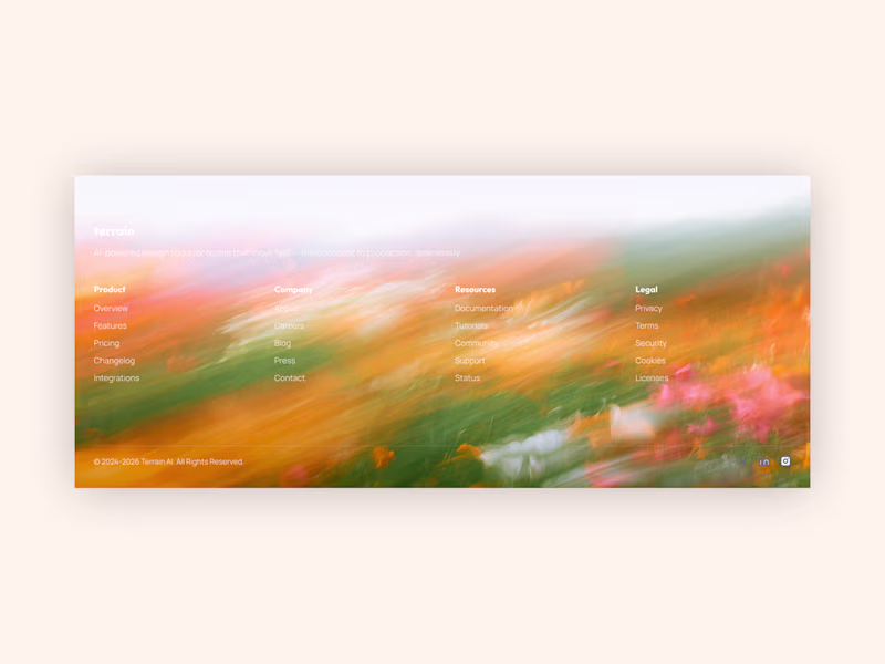 Cover image for Footer design for a new website template