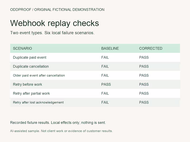Cover image for Test duplicate, reordered and retried webhook events