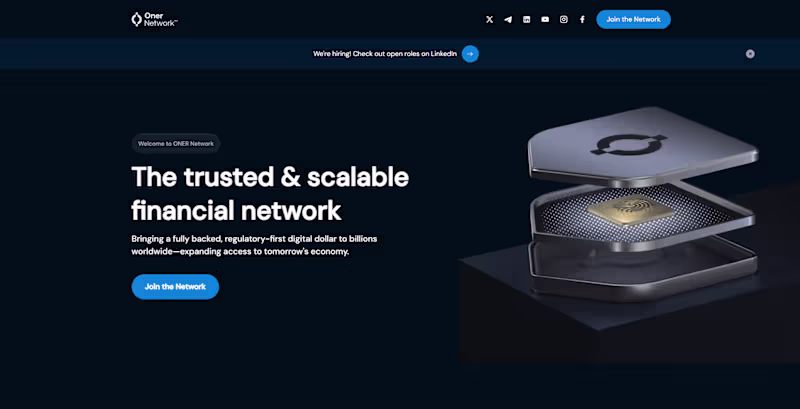 Cover image for Oner Network Landing Page
