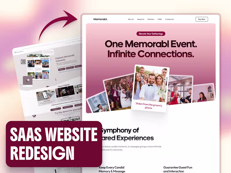 Cover image for Website Redesign & Brand Refresh for an Event Memory Platform
