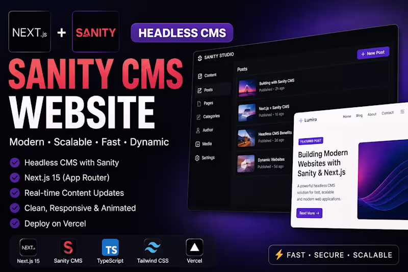 Cover image for Headless CMS Integration with Sanity & Vercel 