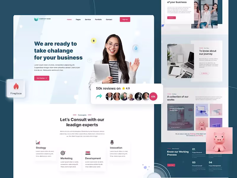 Cover image for Business Consultant Homepage