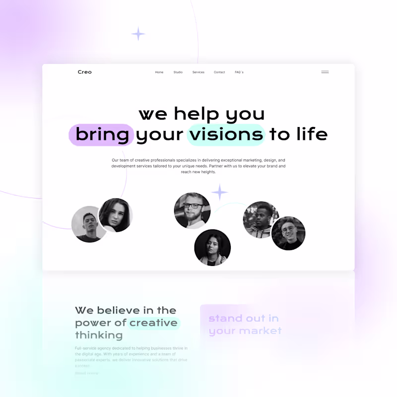 Cover image for Agency landing page design