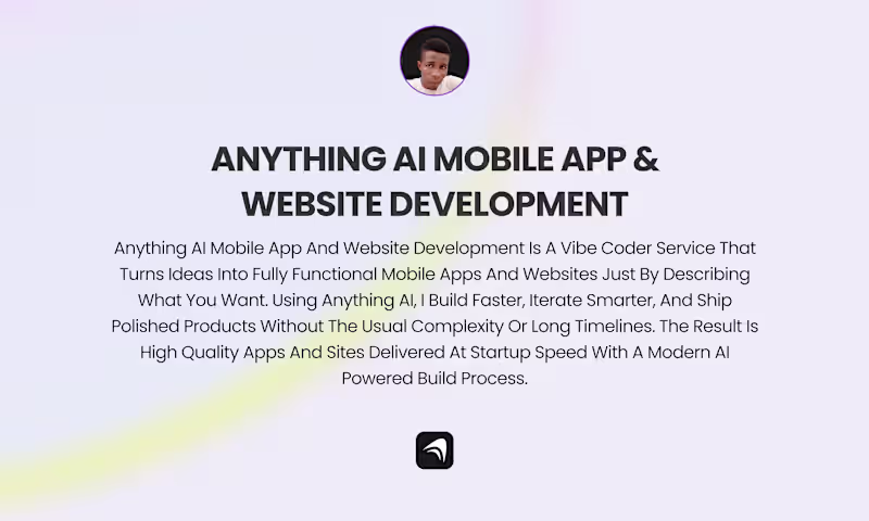 Cover image for Anything Ai Mobile App and Website Development