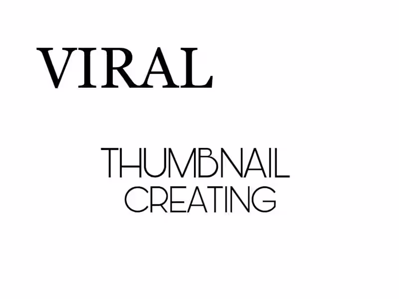 Cover image for THUMBNAIL CREATION