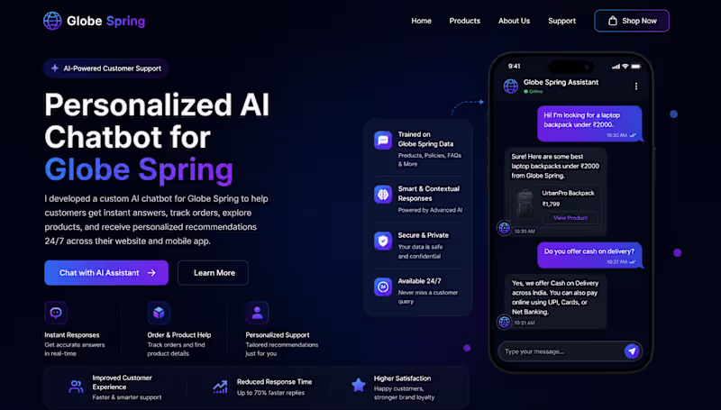 Cover image for Personalized AI Chatbot for Globe