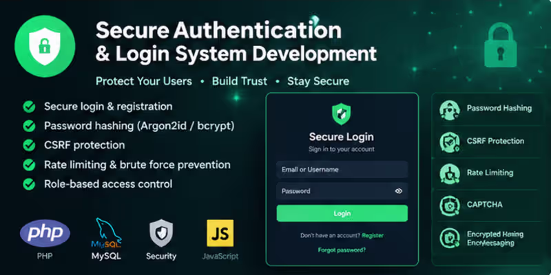 Cover image for Secure Authentication & Login System Development