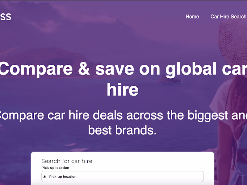 Cover image for Cheap Car Hire | Car Rental Price Comparison - Carruss.com
