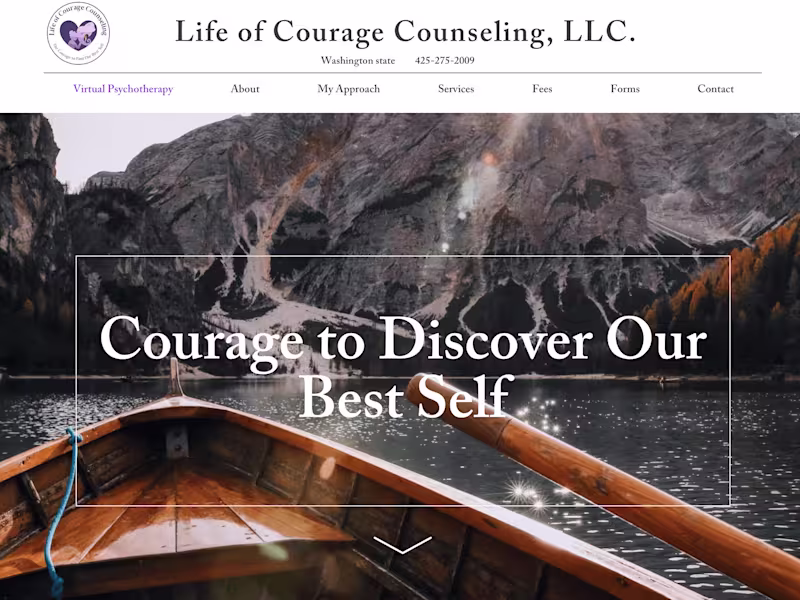 Cover image for Website & Branding for Therapist (Life of courage counselling)