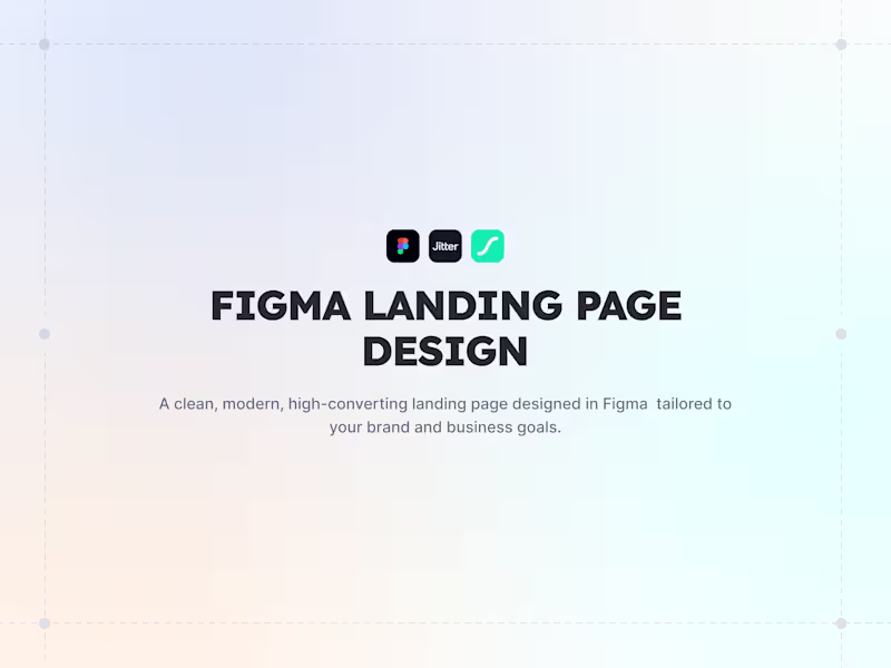 Cover image for Figma Landing Page Design