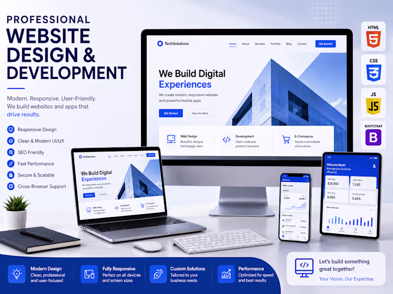 Cover image for Web Design, Development & App Solutions
